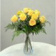 12 Rosas Amarillas de tallo corto