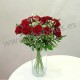 12 Rosas rojas de tallo corto